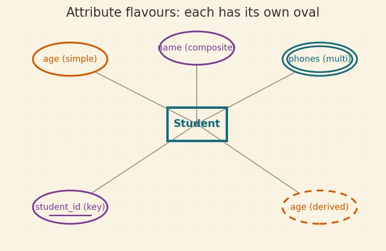 Figure — ER diagrams — entities, attributes, relationships, cardinality