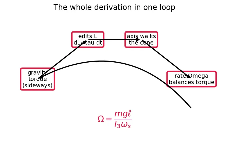 Figure — Gyroscope — steady precession derivation