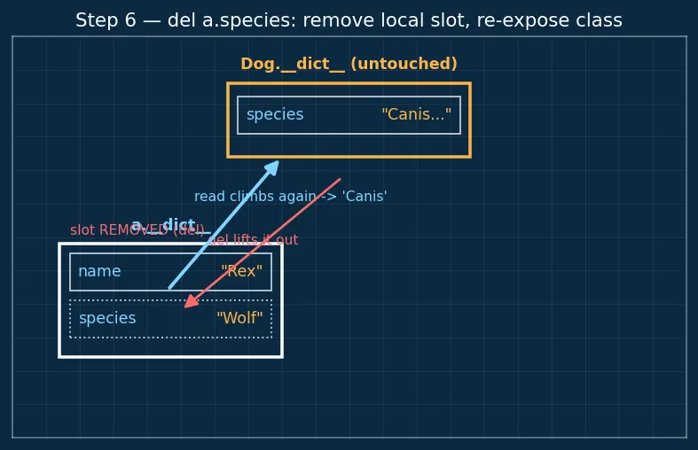 Figure — Instance attributes vs class attributes
