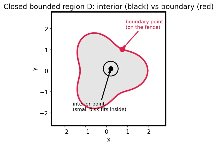 Figure — Absolute extrema on closed bounded regions