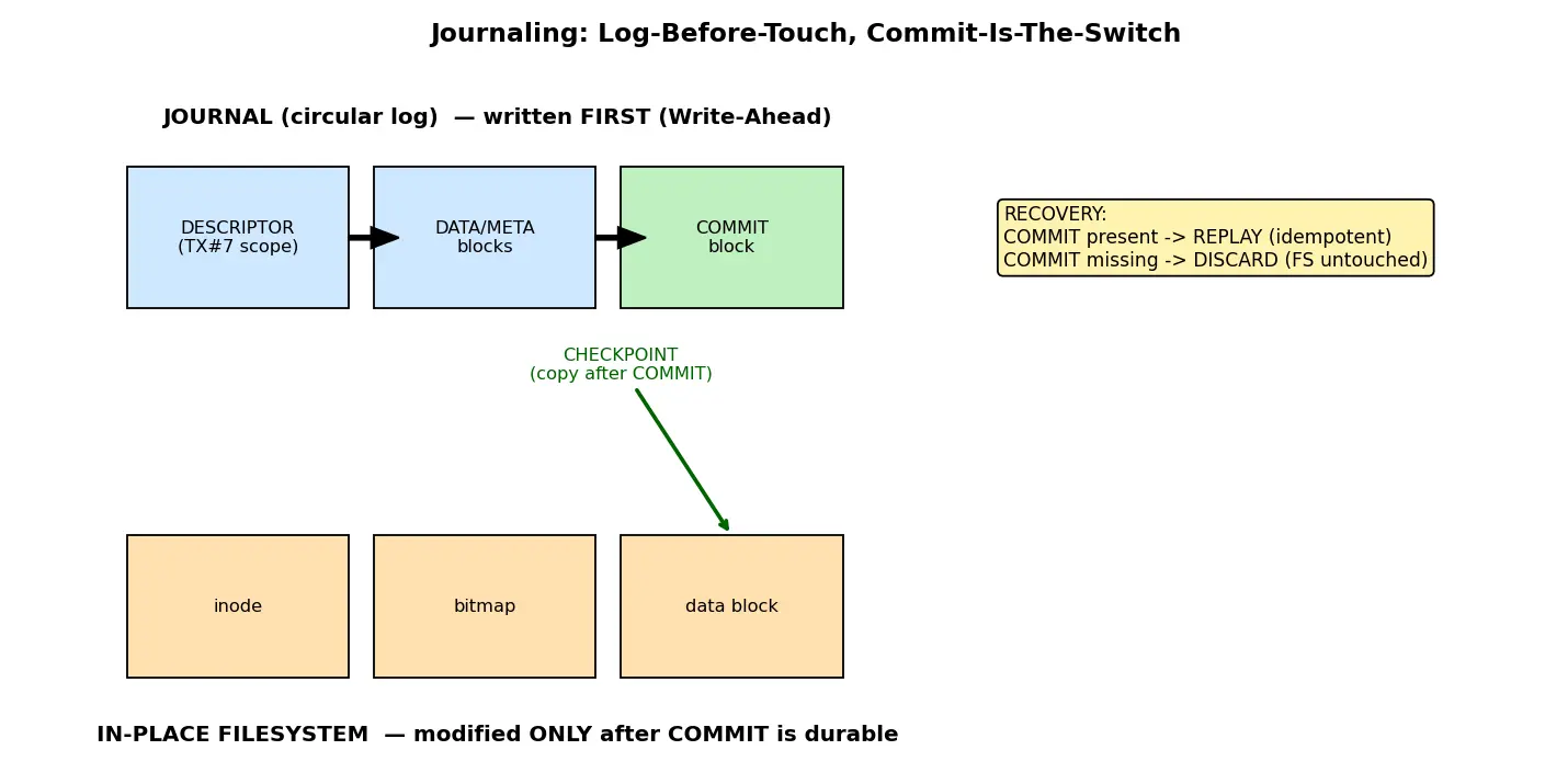 Figure — Journaling — why, how it works