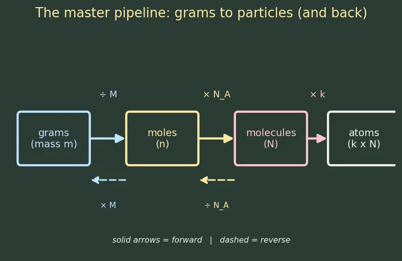 Figure — Avogadro's law and Avogadro's number N_A = 6.022 × 10²³