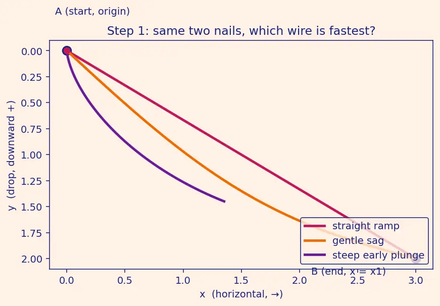 Figure — Brachistochrone problem