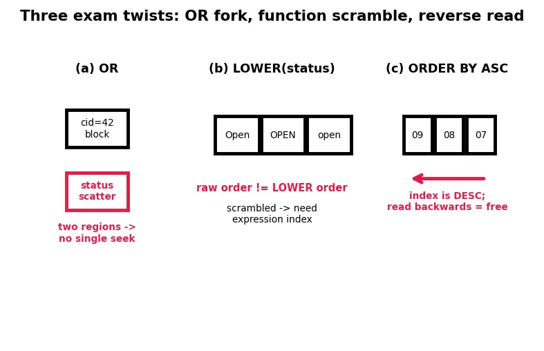 Figure — Composite indexes, covering indexes