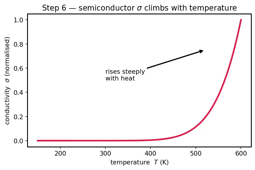 Figure — Band gap and its meaning for conductivity