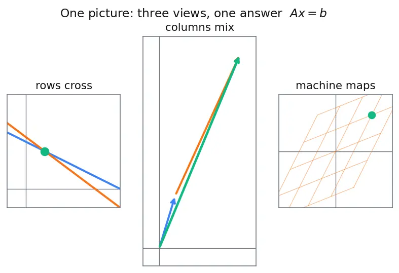 Figure — Systems of linear equations — matrix form Ax = b