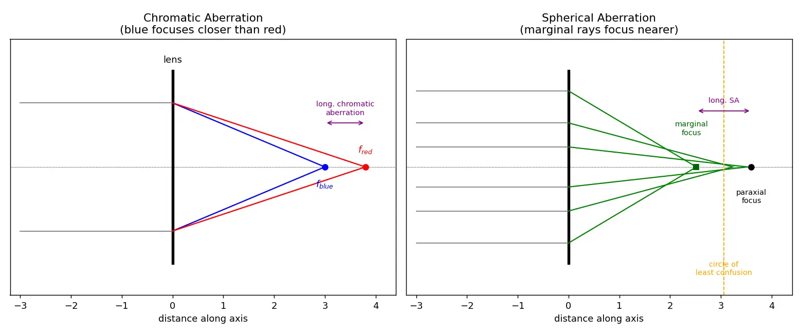 Figure — Aberrations — chromatic, spherical (concepts)