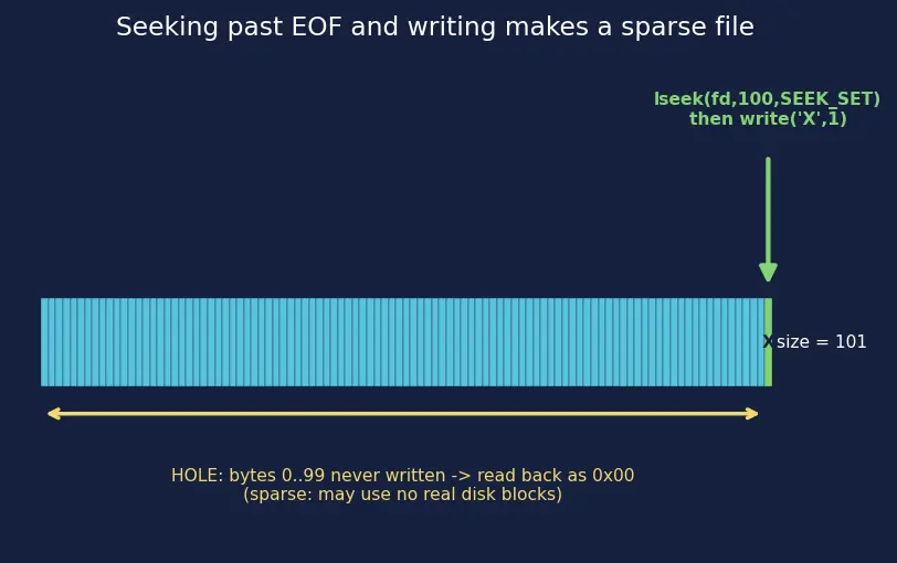 Figure — File operations — open, read, write, seek, close