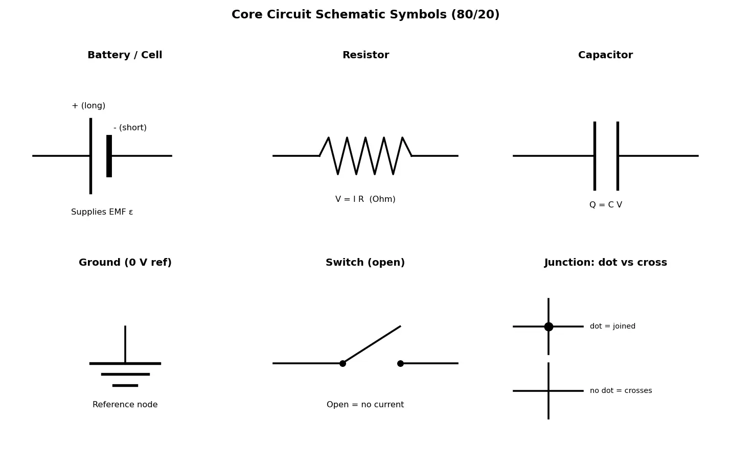 Figure — Read and interpret circuit schematic symbols