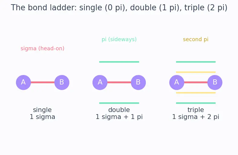 Figure — σ vs π bonds — overlap, strength