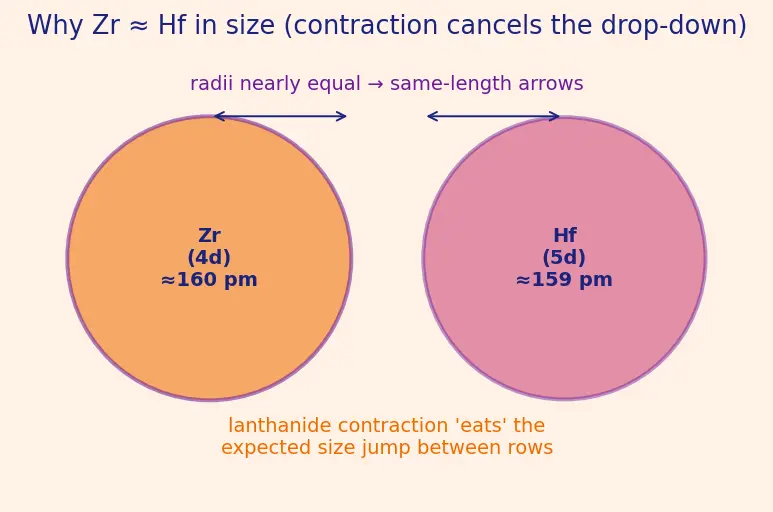 Figure — Lanthanides — electronic configuration, lanthanide contraction, oxidation states (mostly +3)