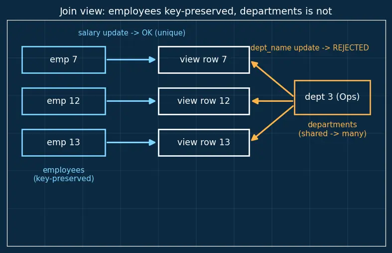 Figure — Views — creating, updatable views
