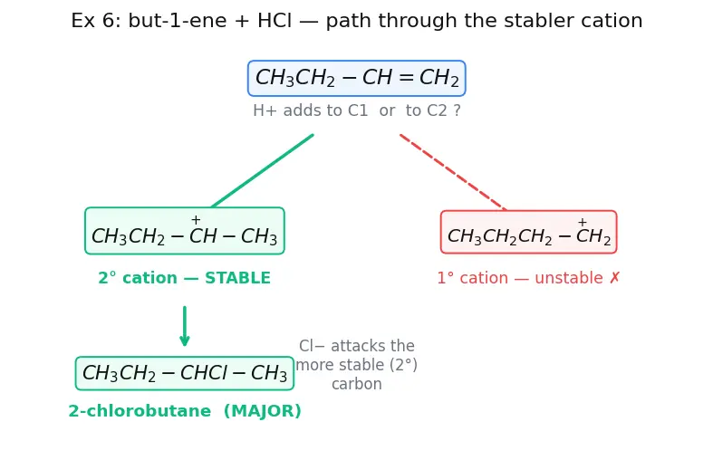 Figure — Alkenes — preparation (dehydration, dehydrohalogenation, Zaitsev's rule), addition reactions