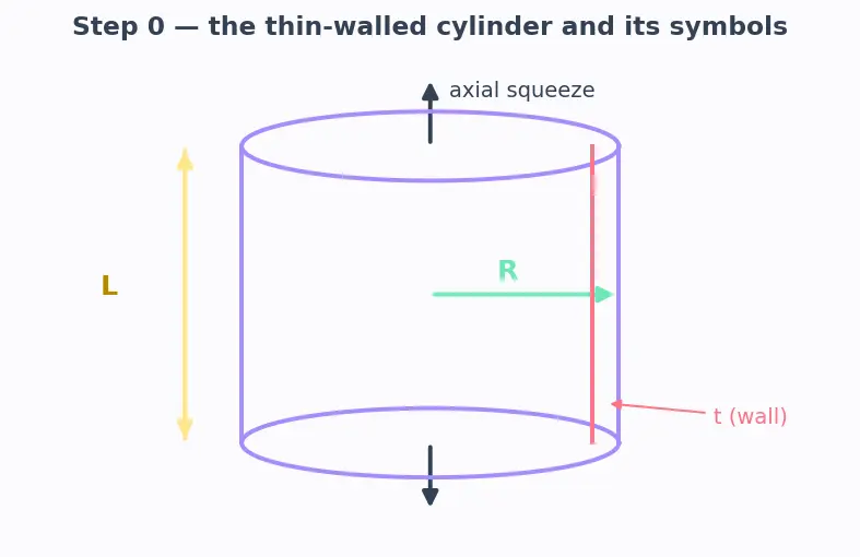 Figure — Shell buckling — thin-walled cylinder under axial load
