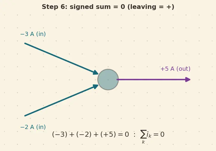 Figure — Apply Kirchhoff's Current Law (KCL)
