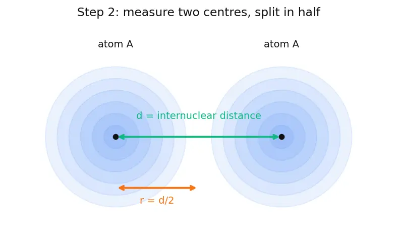 Figure — Atomic radius — covalent, metallic, van der Waals; trends across period and group