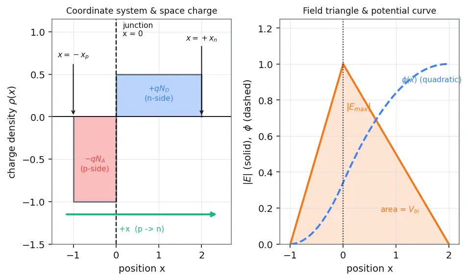 Figure — Depletion region and space charge