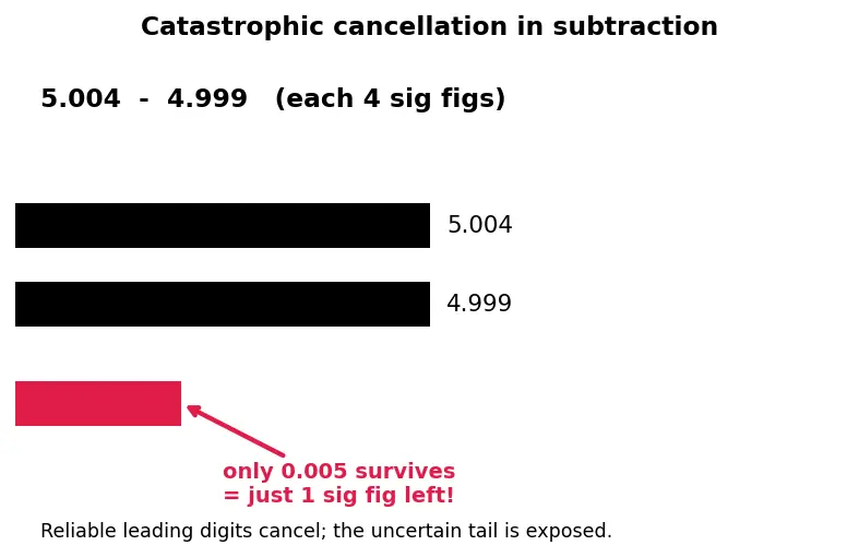 Figure — Significant figures — rules for operations
