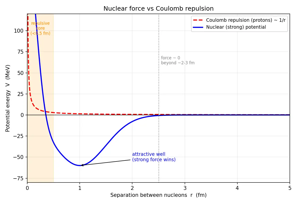Figure — Nuclear structure — protons, neutrons, nuclear forces