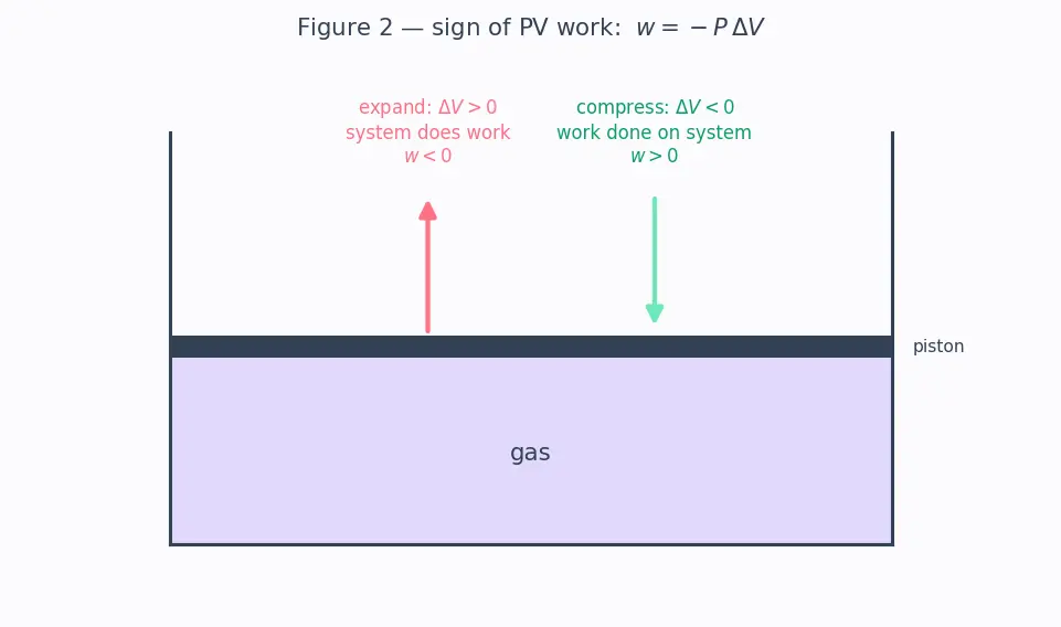 Figure — Enthalpy H = U + PV; ΔH for reactions at constant P