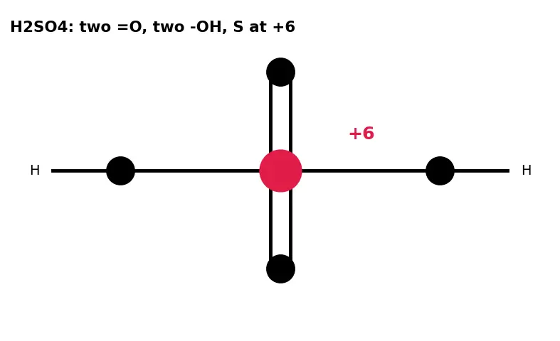 Figure — Sulfur — allotropes (rhombic, monoclinic); SO₂, SO₃; H₂SO₄ (Contact process); oxoacids of S