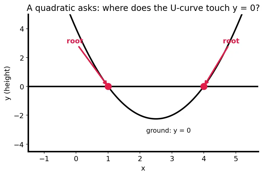Figure — Quadratic equations — factoring, completing the square