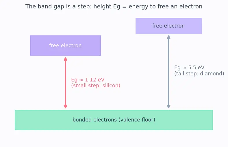 Figure — Covalent bonding in silicon crystals