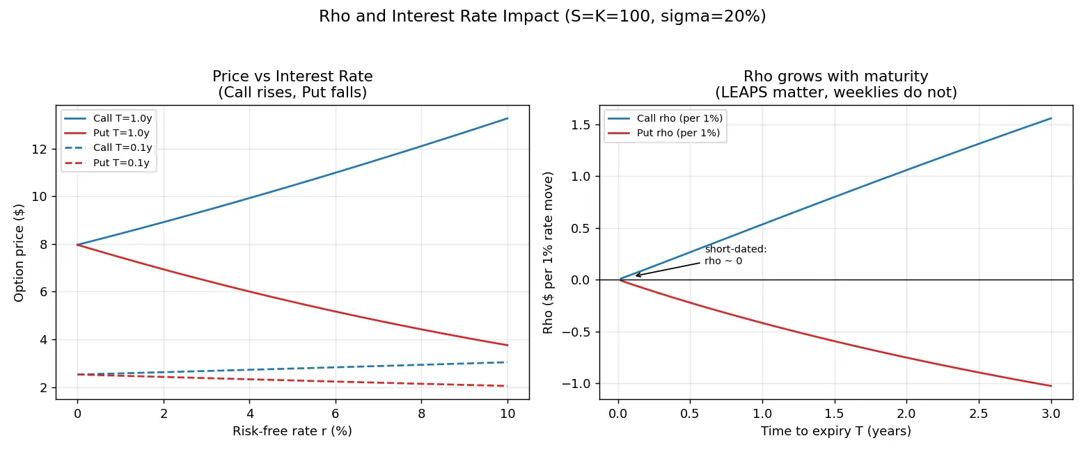 Figure — Understand Rho and interest rate impact