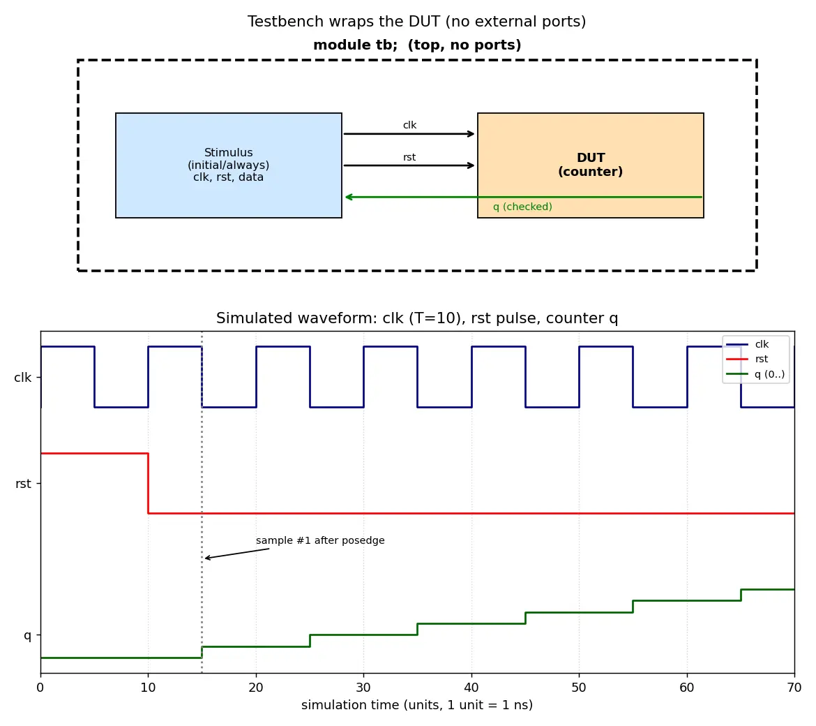 Figure — Testbenches and simulation
