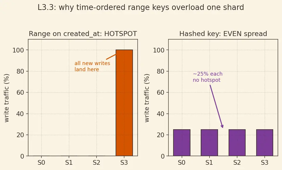 Figure — Distributed databases — sharding strategies, replication