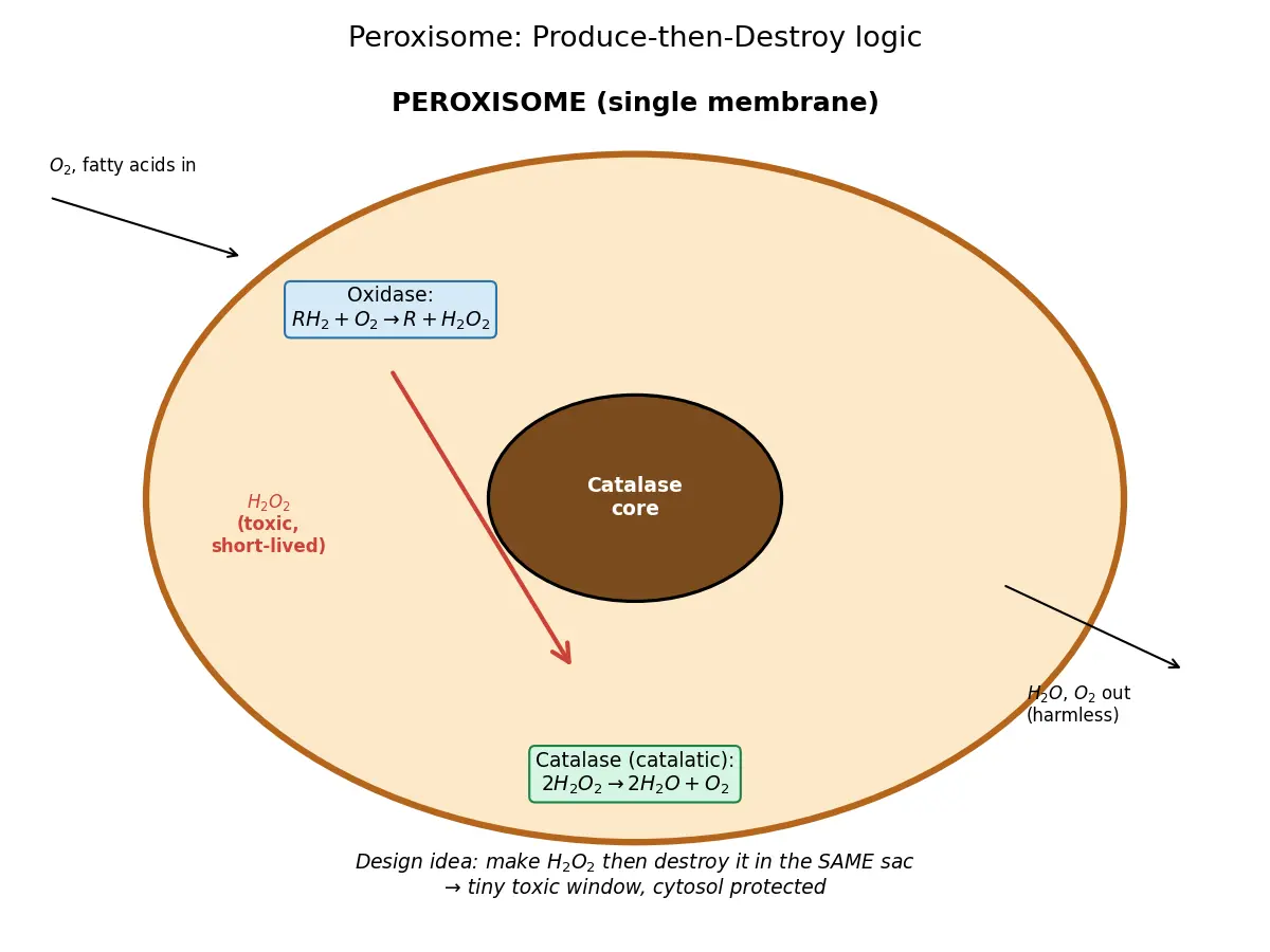 Figure — Describe peroxisomes and their role
