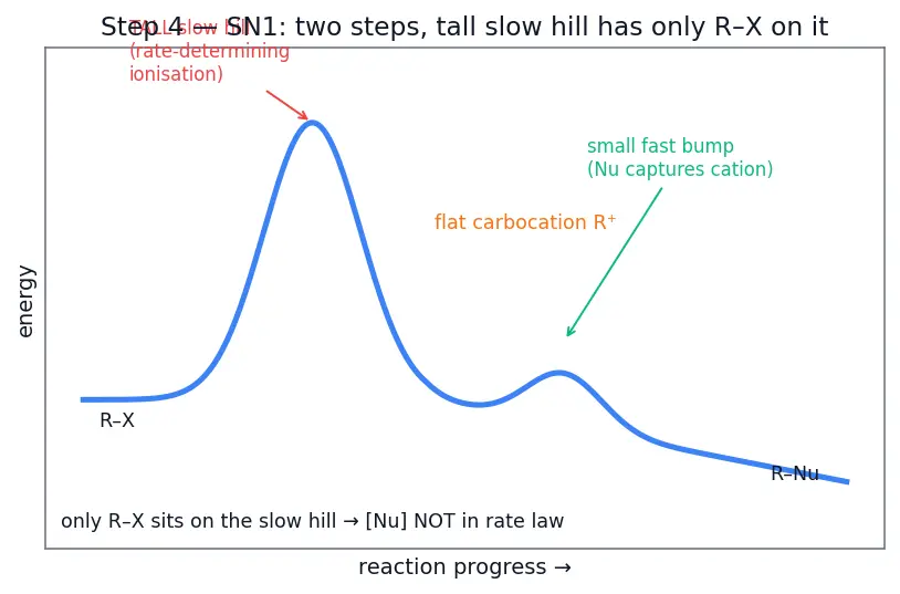 Figure — Alkyl halides — preparation, SN1 vs SN2 (mechanism, kinetics, stereochemistry), E1 vs E2 (mechanism, Zaitsev - Hofmann)