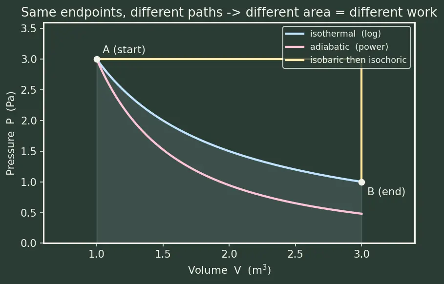 Figure — Work done in each process — derivation