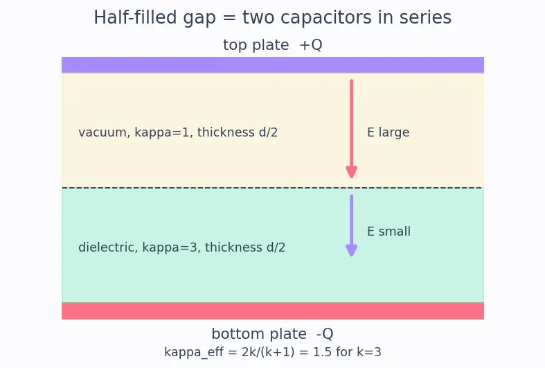 Figure — Dielectrics — polarization, dielectric constant, effect on capacitance