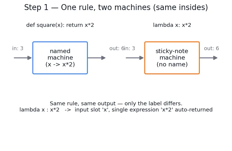 Figure — Lambda functions — anonymous, used with map - filter