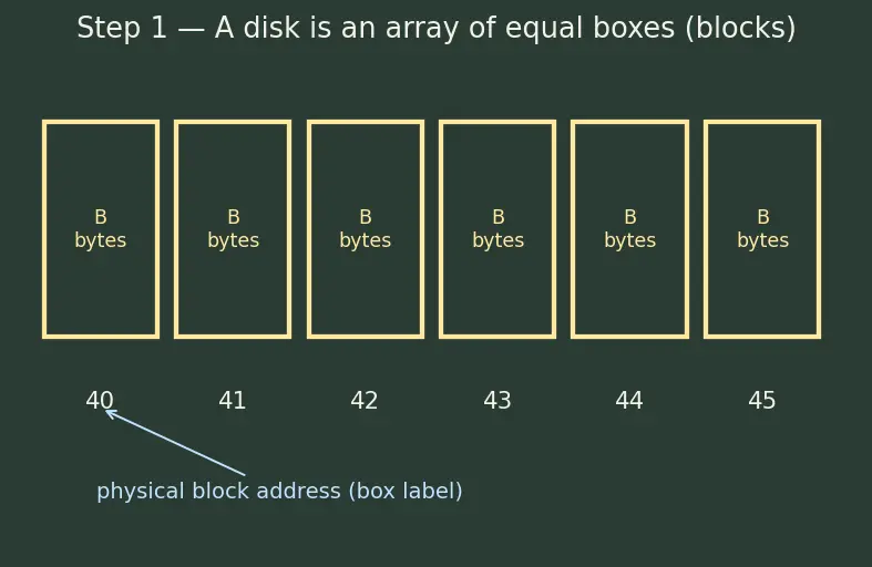 Figure — File allocation — contiguous, linked, indexed (inode)