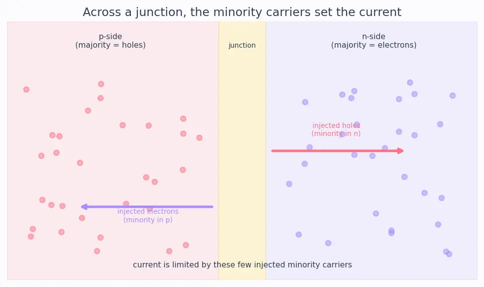 Figure — Minority vs majority carriers