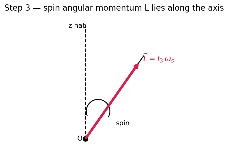 Figure — Gyroscope — steady precession derivation