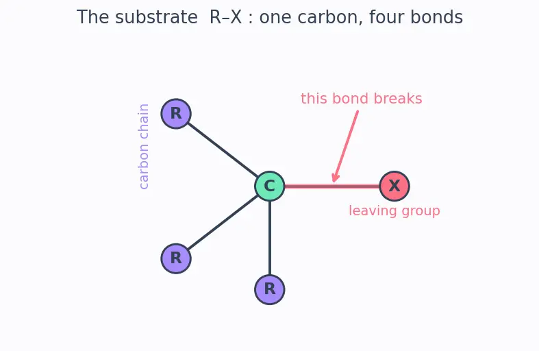 Figure — Effect of substrate, nucleophile - base, solvent, leaving group