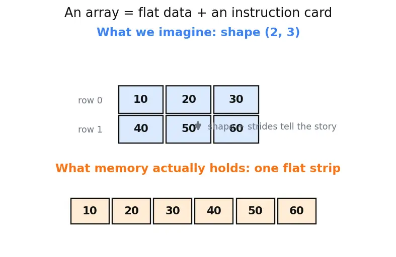 Figure — Broadcasting — rules, why it works, gotchas
