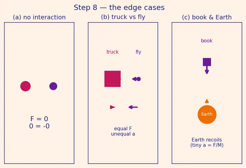 Figure — Newton's third law — action-reaction, common misconceptions