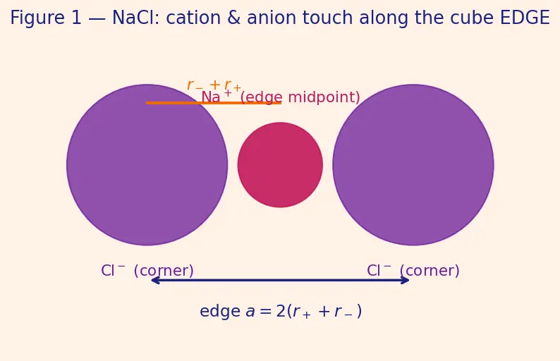 Figure — Ionic crystals — NaCl, CsCl, ZnS, fluorite, antifluorite structures