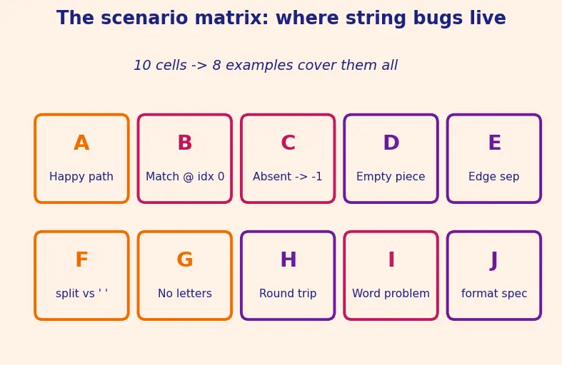 Figure — String methods — upper, lower, strip, split, join, replace, find, format