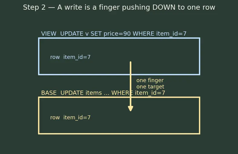 Figure — Views — creating, updatable views
