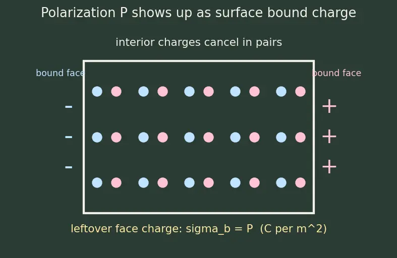 Figure — Dielectrics — polarization, dielectric constant, effect on capacitance