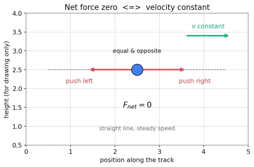 Figure — Newton's first law — inertia, operational definition of force