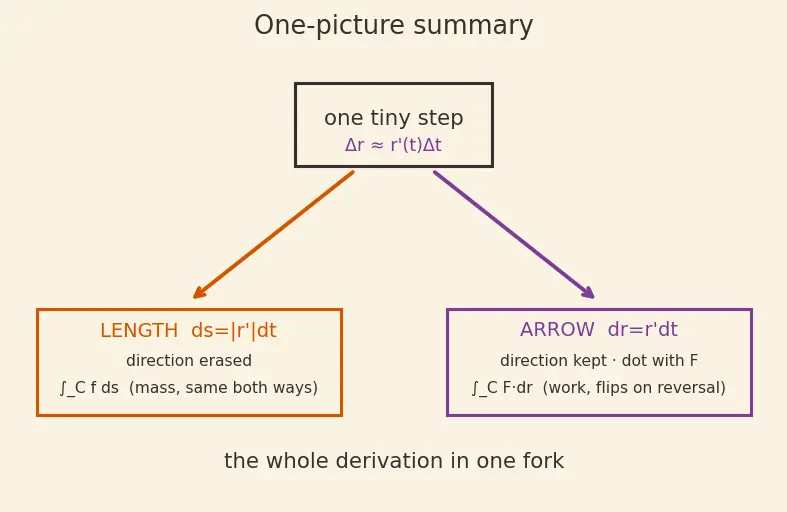 Figure — Line integrals — scalar and vector, work done