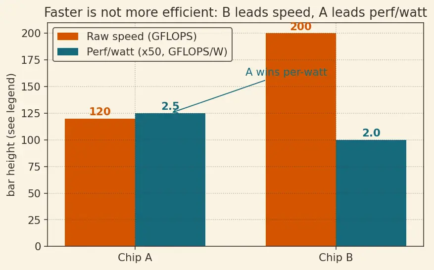 Figure — Energy efficiency (performance per watt)