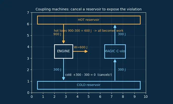 Figure — Second law — Kelvin-Planck statement, Clausius statement