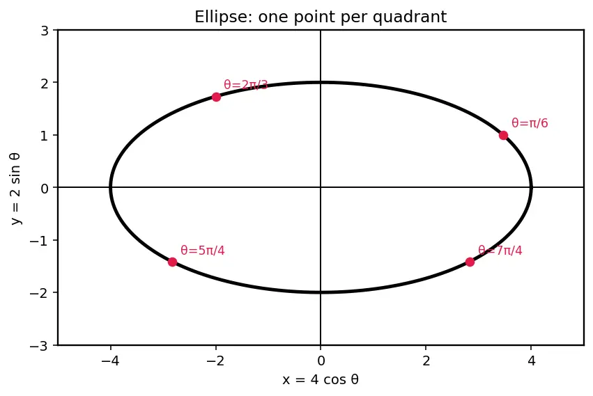 Figure — Parametric forms of all conics